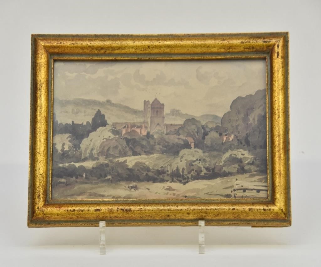 Appraisal: Philip Wilson Steer water color landscape of a castle signed