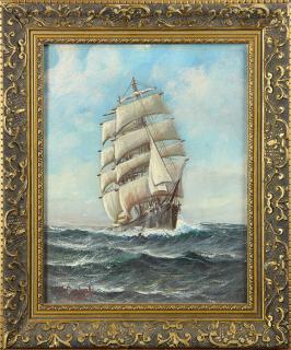 Appraisal: Painting Alfred Gabali Alfred Gabali American German - Ship Under