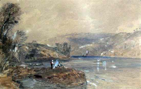 Appraisal: John Skinner Prout - watercolour 'The Derwent Nr Hobart '