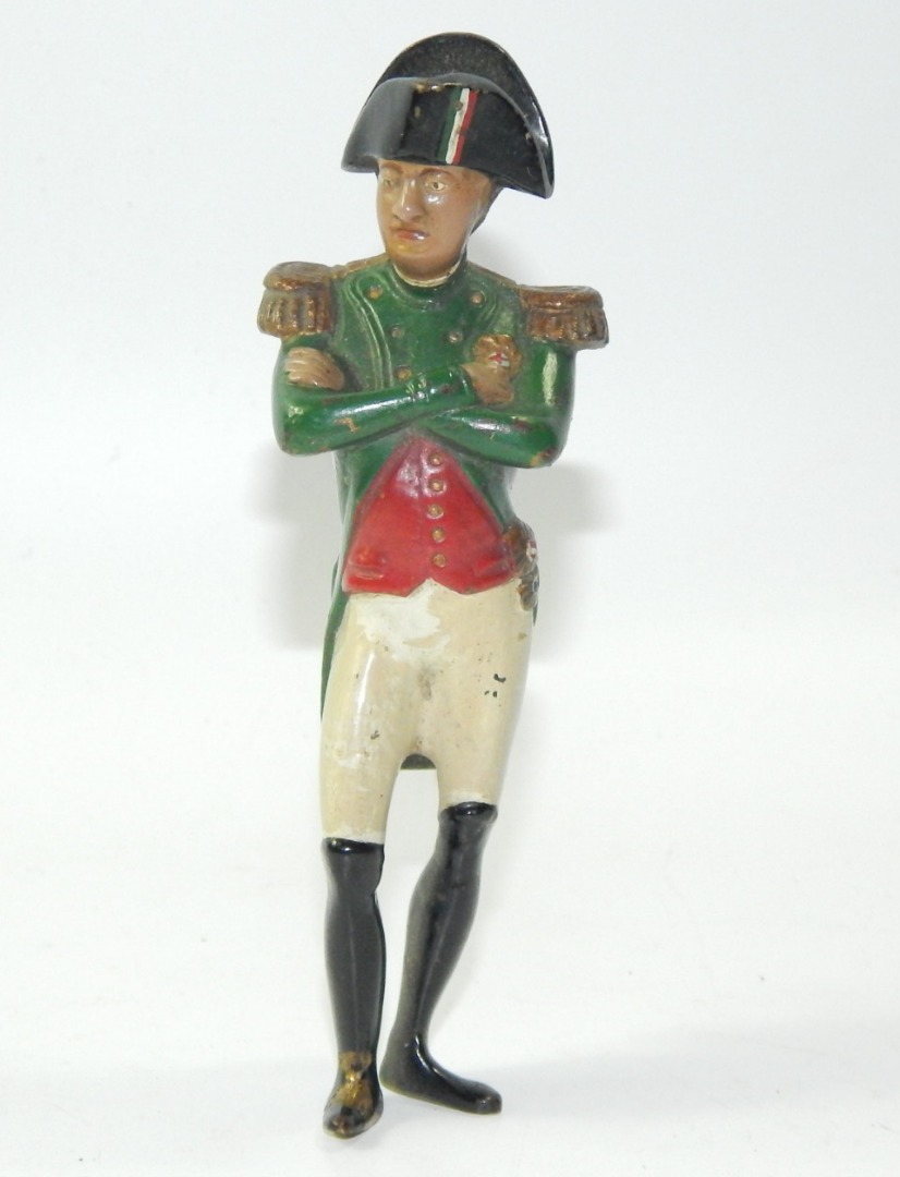 Appraisal: A cold painted bronze figure of Napoleon Bonaparte modelled standing