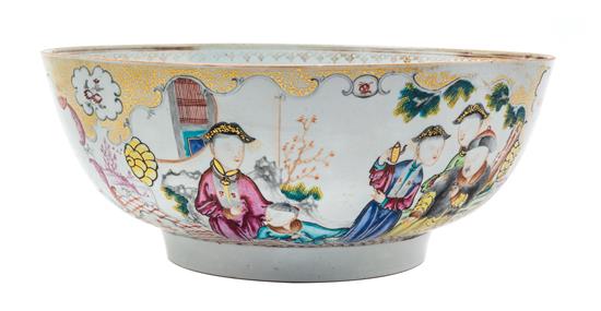 Appraisal: Sale Lot A Chinese Export Famille Rose Punchbowl the interior