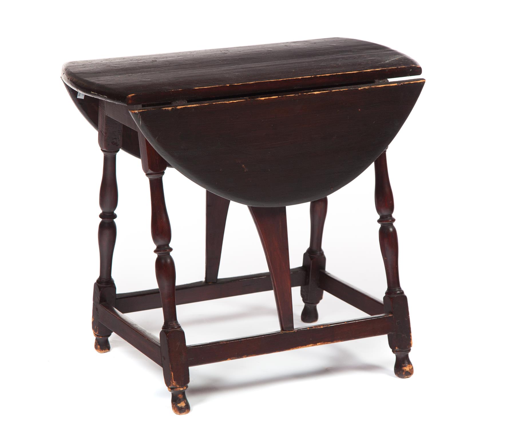 Appraisal: PILGRIM-STYLE DROP LEAF TABLE American nd half- th century pine