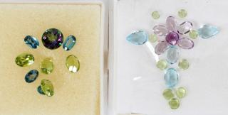 Appraisal: LOOSE GEMSTONES TWENTY LOOSE GEMSTONES TWENTY-EIGHT Four peridot ct and