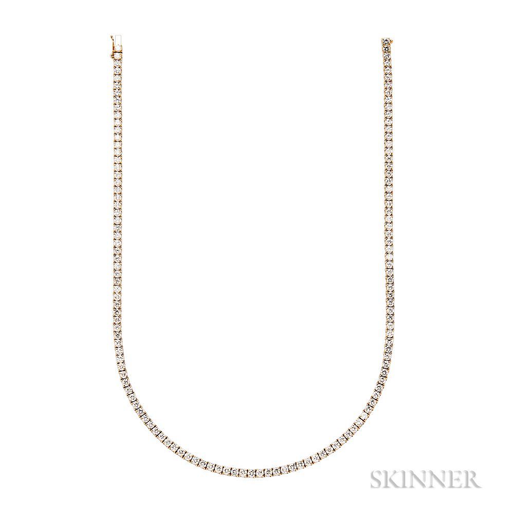 Appraisal: kt Gold and Diamond Necklace kt Gold and Diamond Necklace