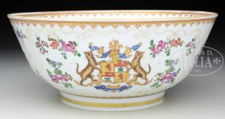 Appraisal: SAMSON PORCELAIN ARMORIAL BOWL IN CHINESE EXPORT STYLE th century