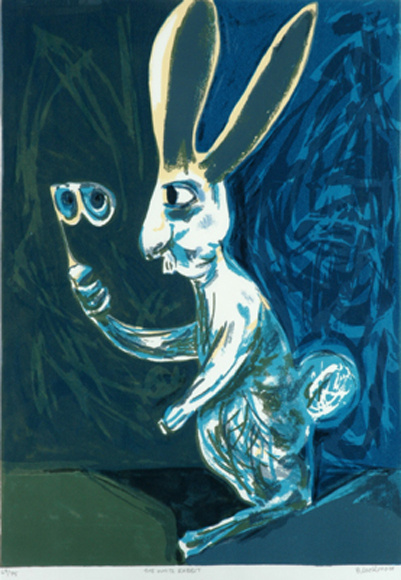 Appraisal: Charles Blackman born The White Rabbit screeprint signed 'Blackman' lower