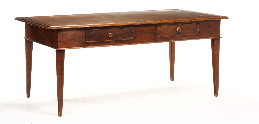 Appraisal: ZOAR OHIO WORK TABLE Second half th century walnut with