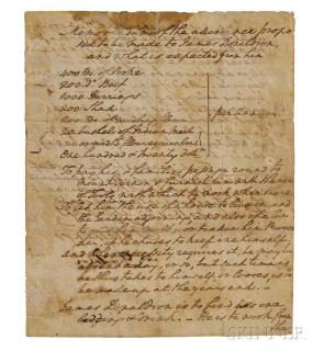 Appraisal: Washington George - Autograph Document Signed Philadelphia September Autograph document