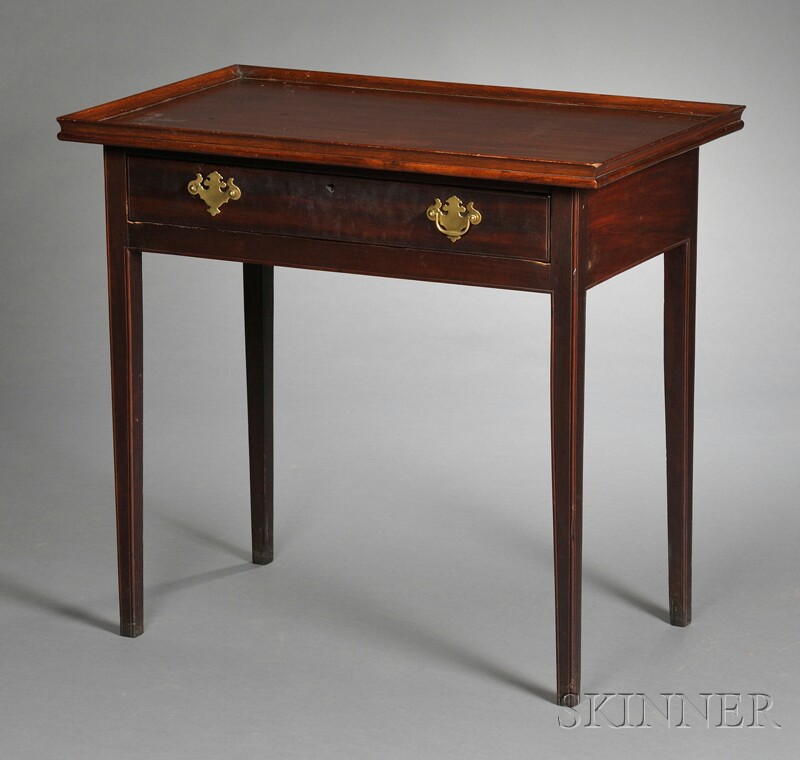 Appraisal: Mahogany Tray-top Table probably Newport Rhode Island c - the