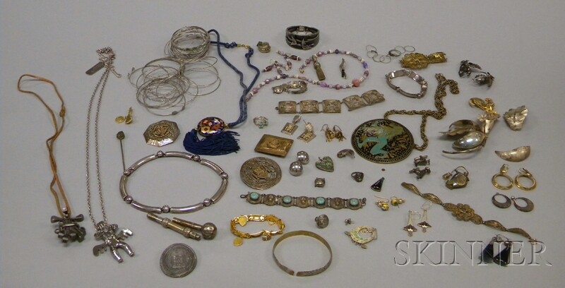 Appraisal: Group of Assorted Silver Mexican and Ethnic Jewelry including a