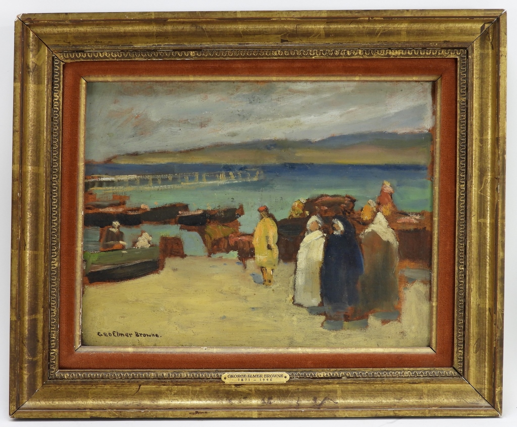 Appraisal: GEORGE ELMER BROWNE IMPRESSIONIST BEACH PAINTING Massachusetts Connecticut - Impressionist