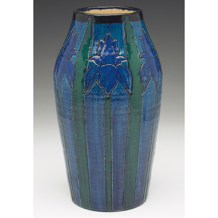 Appraisal: Art Pottery vase in the style of Newcomb College high