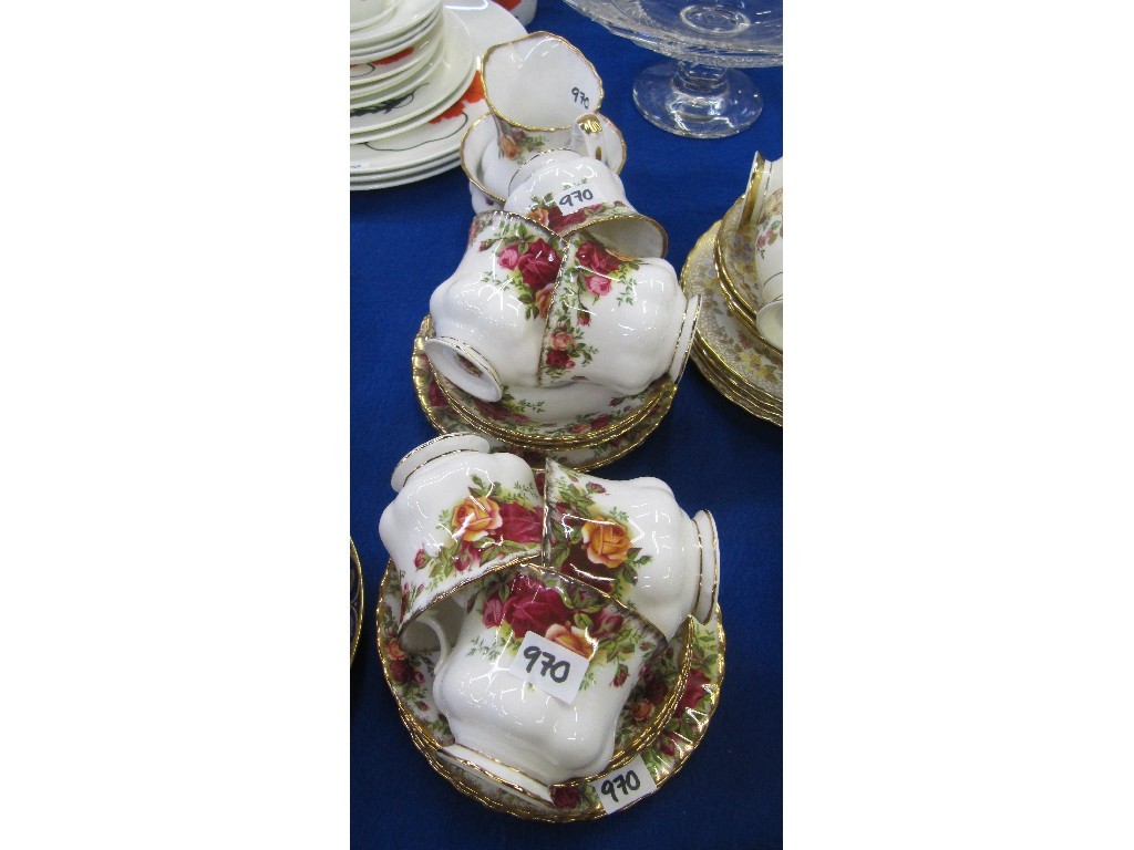 Appraisal: Royal Albert Old Country Roses six setting teaset