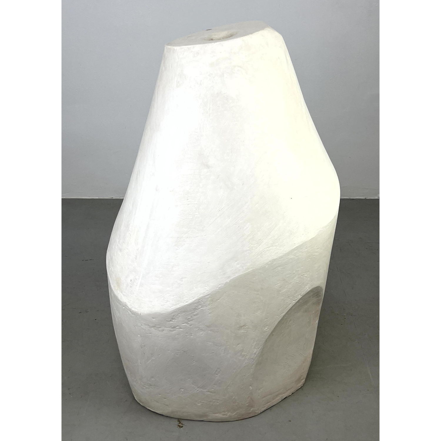 Appraisal: Large Cast Plaster Sculptural Form Floor Sculpture Object Faceted edges