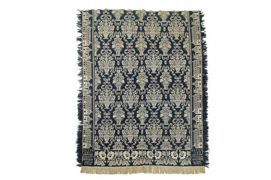 Appraisal: OHIO JACQUARD COVERLET Peter Uhl Portage County wool and cotton