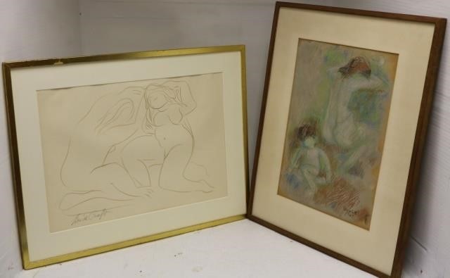 Appraisal: DRAWINGS ONE BY JOSE DE CREEFT - DEPICTING NUDE WOMEN