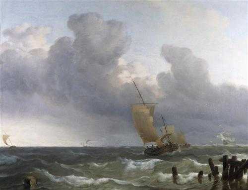 Appraisal: BACKHUYSEN LUDOLF Emden - Amsterdam Marine Sailing ships before the