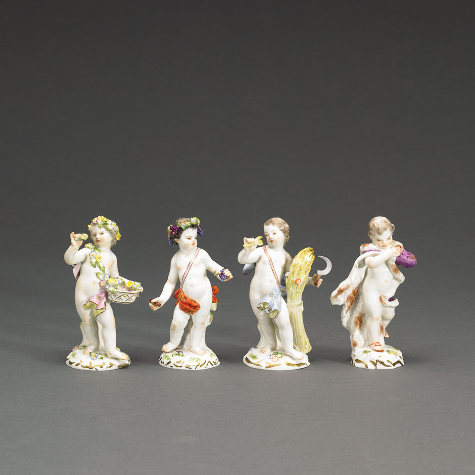 Appraisal: Set of Four Meissen Figures of Putti as the Seasons