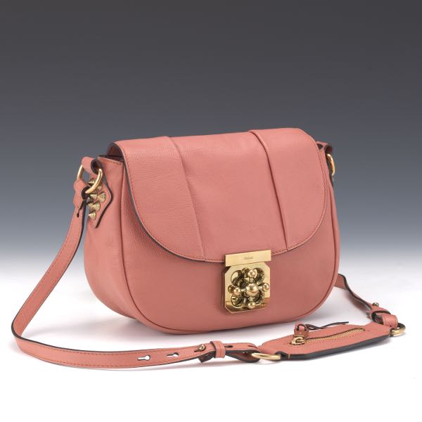 Appraisal: CHLOE PINK LEATHER CROSS-BODY BAG x x Pinck leather body