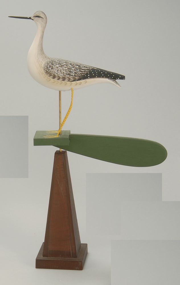 Appraisal: CARVED YELLOWLEGS-FORM WEATHER VANE By Marty Collins of Buzzards Bay