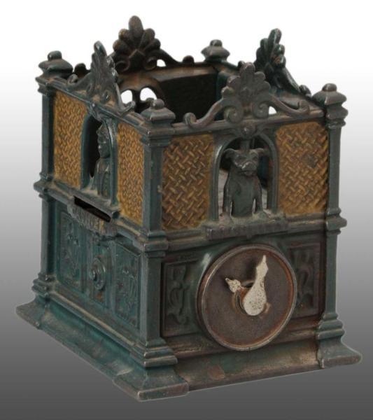 Appraisal: Cast Iron Fidelity Trust Vault Still Bank Description Manufactured by