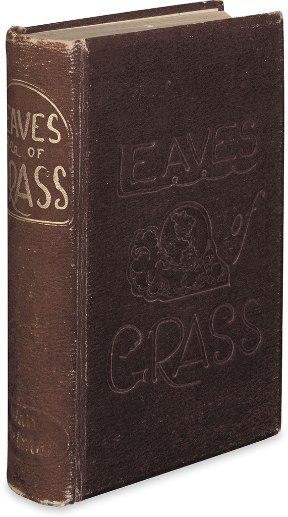 Appraisal: WHITMAN WALT Leaves of Grass Engraved frontispiece portrait by S