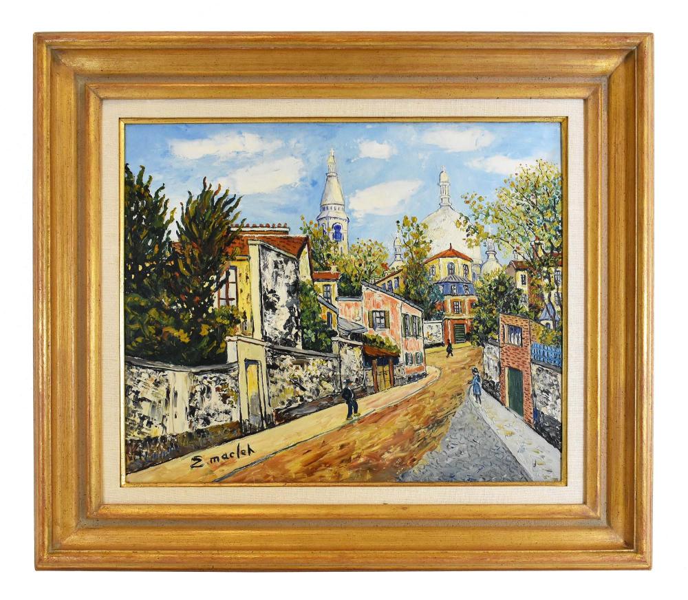 Appraisal: ELISE MACLET FRENCH - PAINTINGSacre Coeur Montmartre Signed l l