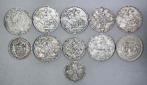 Appraisal: Seven Crowns various - George III poor George V worn