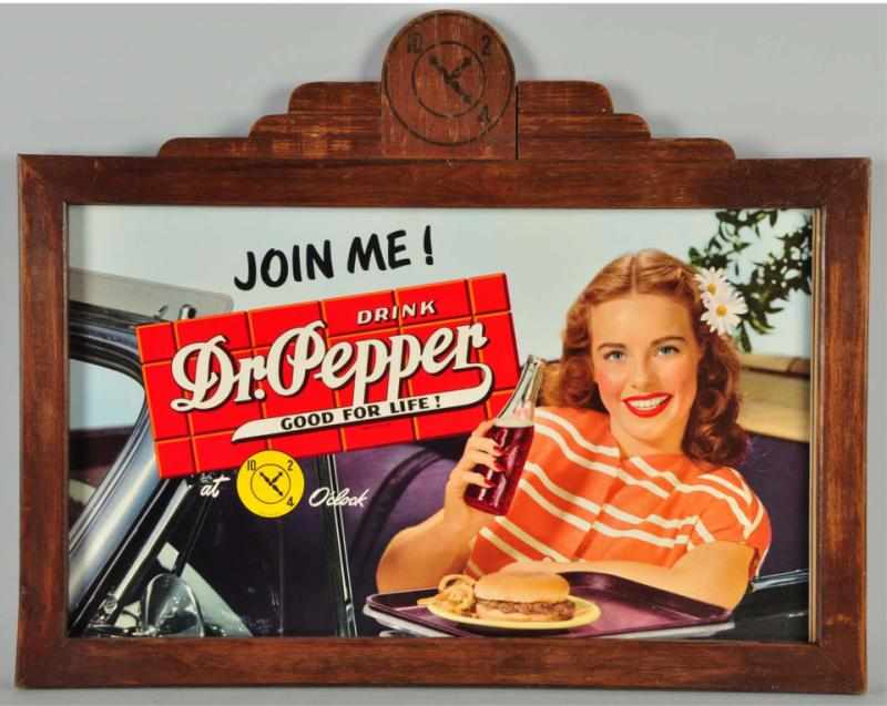 Appraisal: Cardboard s Dr Pepper Horizontal Poster Description Only light to