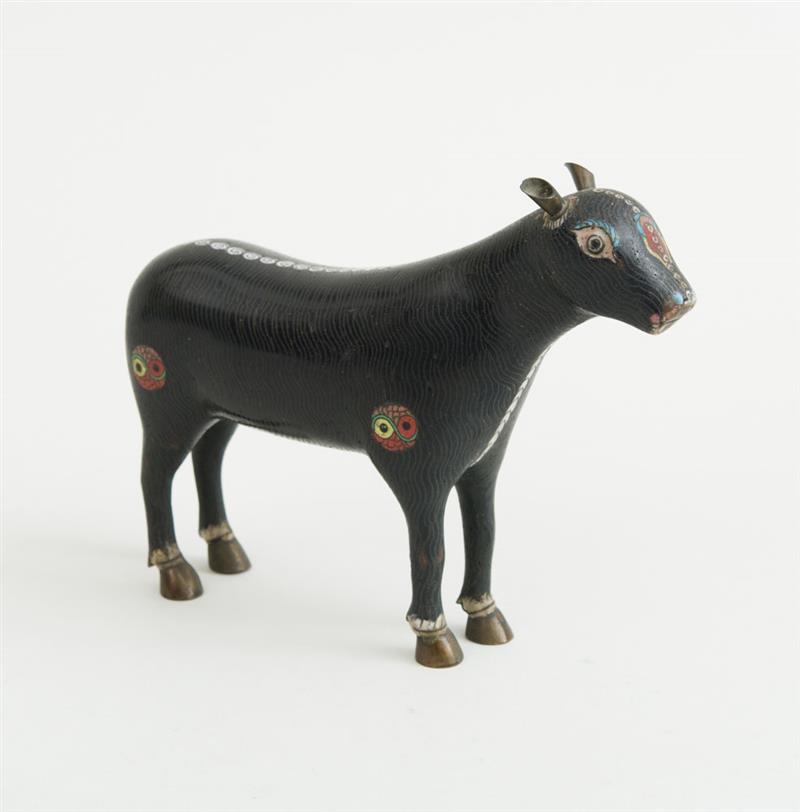 Appraisal: CHINESE BLACK-GROUND CLOISONN FIGURE OF A HORSE x in Property