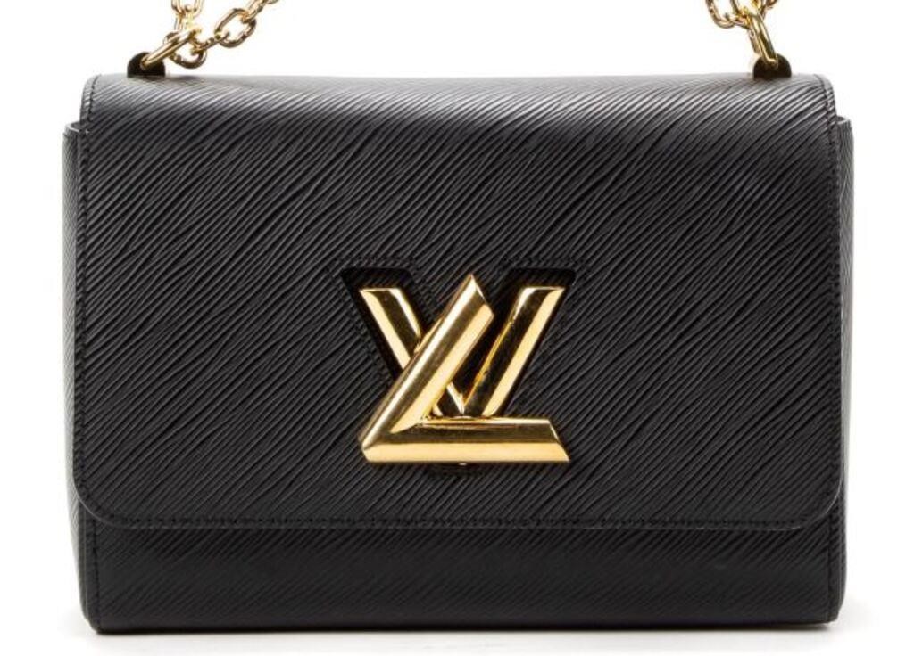 Appraisal: Louis Vuitton Twist shoulder bag in black Epi leather with