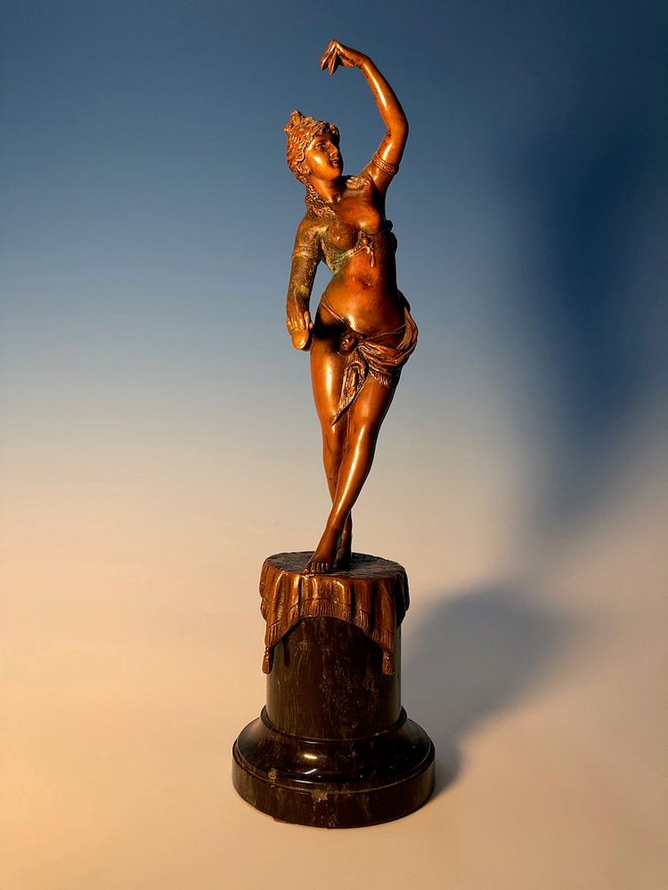 Appraisal: Austrian Patinated Bronze Orientalist Dancer Austrian Patinated Bronze Orientalist Dancer