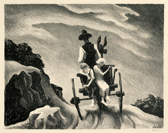 Appraisal: THOMAS HART BENTON Goin' Home Lithograph x mm x inches