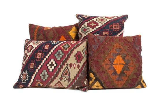 Appraisal: Sale Lot A Collection of Four Kilim Upholstered Pillows of