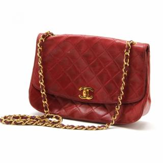 Appraisal: Vintage Quilted Leather Flap Bag Chanel made in France claret