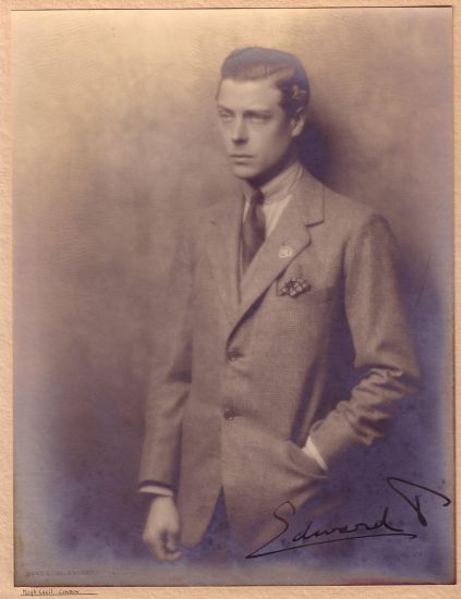 Appraisal: WINDSOR EDWARD DUKE OF Photograph Signed Edward P as Prince