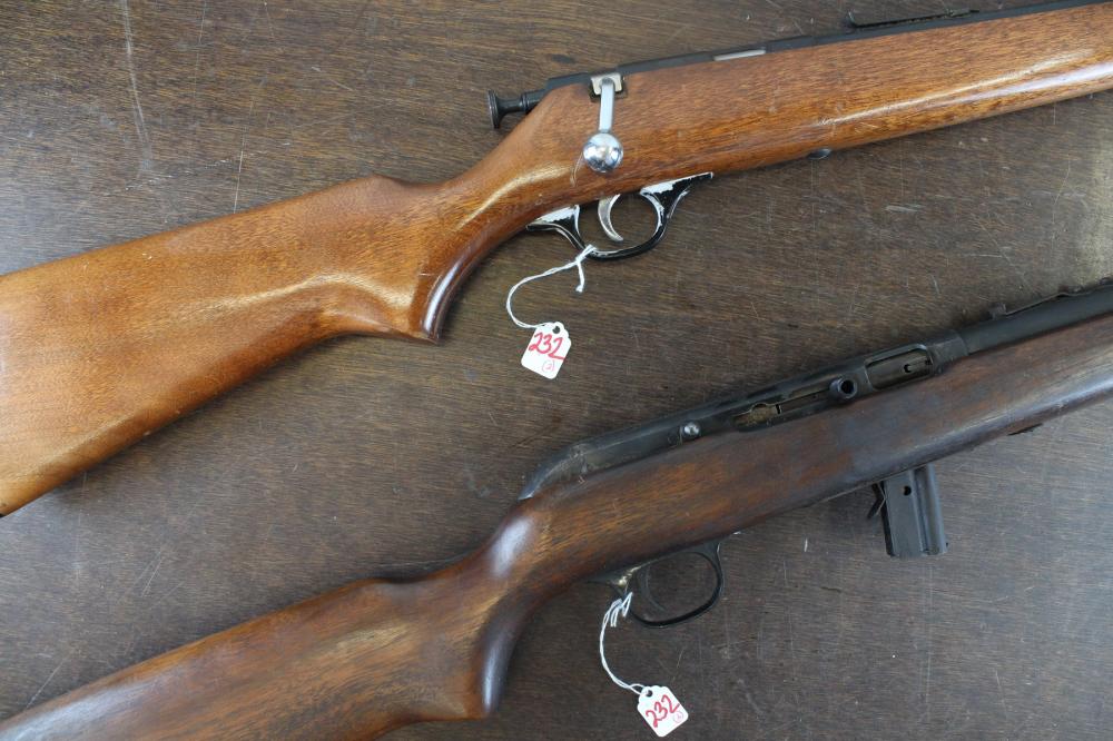 Appraisal: TWO CALIBER RIFLES Harrington and Richardson model Lynx semi automatic