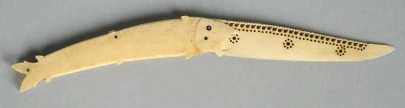 Appraisal: Carved Bone Fish Letter Opener Condition Excellent Size - L