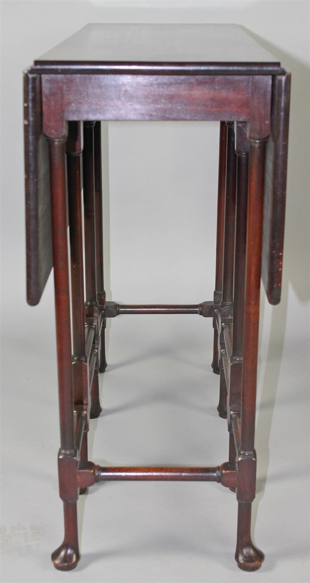 Appraisal: GEORGE III SPIDER GATE LEG TABLE the rectangular mahogany top