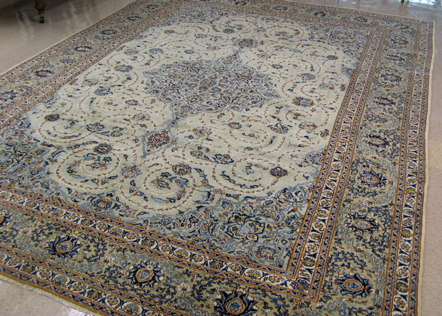 Appraisal: PERSIAN KASHAN CARPET Isfahan Province northwestern Iran central medallion and