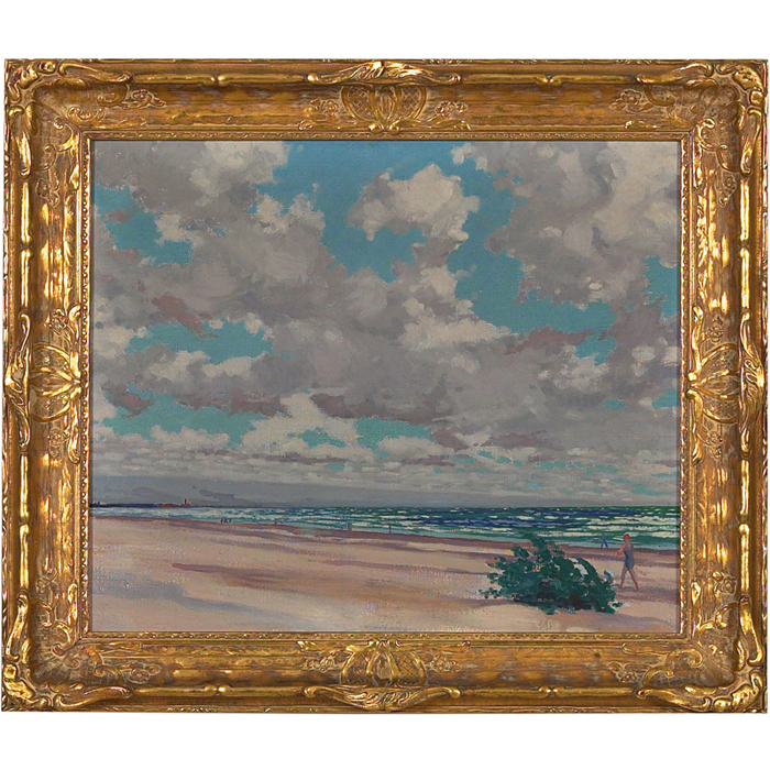 Appraisal: William Ruehl American th Century Lake Michigan Beach Scene c