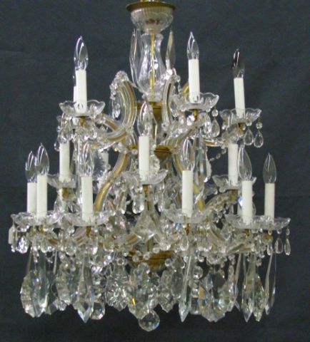 Appraisal: Murano Glass amp Crystal Chandelier twenty light fixture with hanging