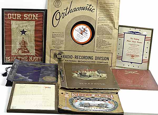 Appraisal: US WWII Homefront Items Lot of Nine Lot includes three