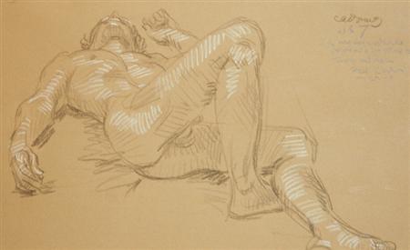 Appraisal: Paul Cadmus American - Reclining Male Nude Estimate -