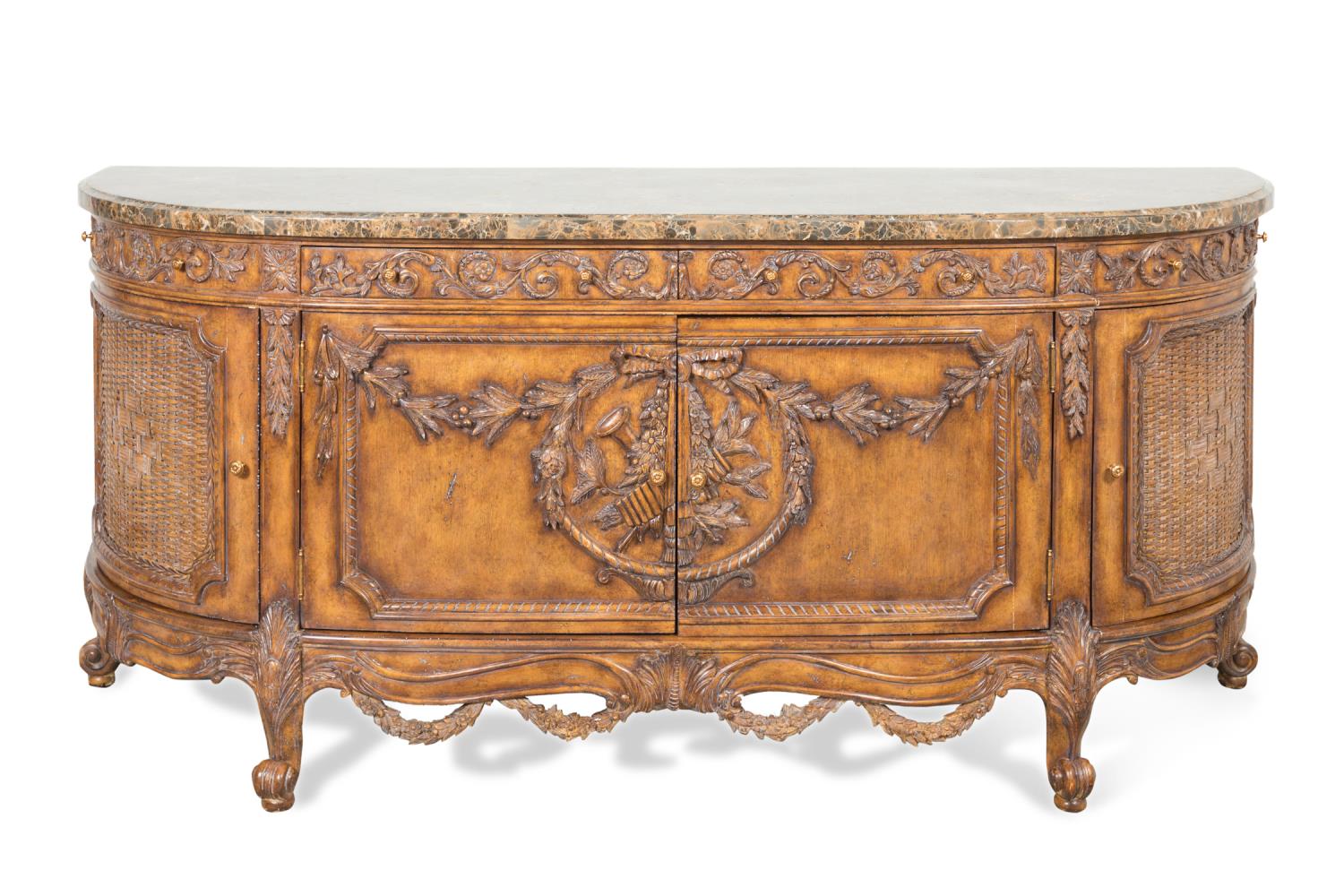 Appraisal: MAITLAND SMITH ROCOCO STYLE MARBLE TOP BUFFET Maitland Smith Rococo