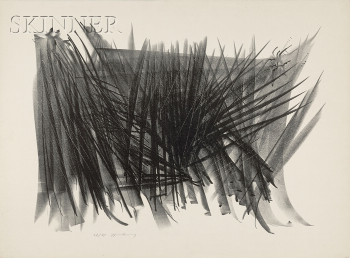 Appraisal: Hans Hartung German - L edition of Numbered and signed