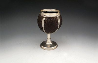 Appraisal: A George III silver mounted coconut cup by Phipps and