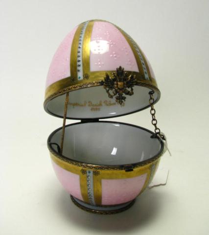 Appraisal: A limited edition Limoges Faberge Imperial Palace Danish egg porcelain