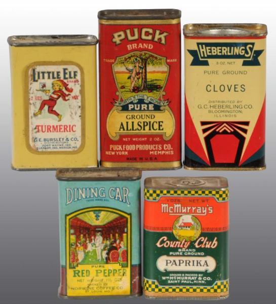 Appraisal: Lot of Spice Tins Description Excellent grouping with a few