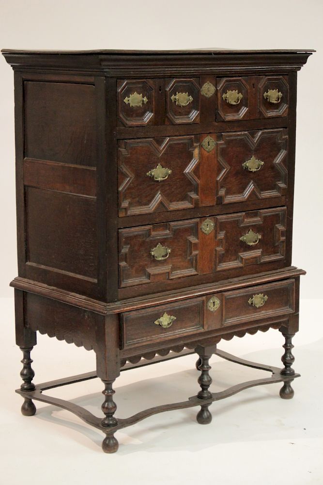 Appraisal: Charles II Oak Chest on Stand L th C H